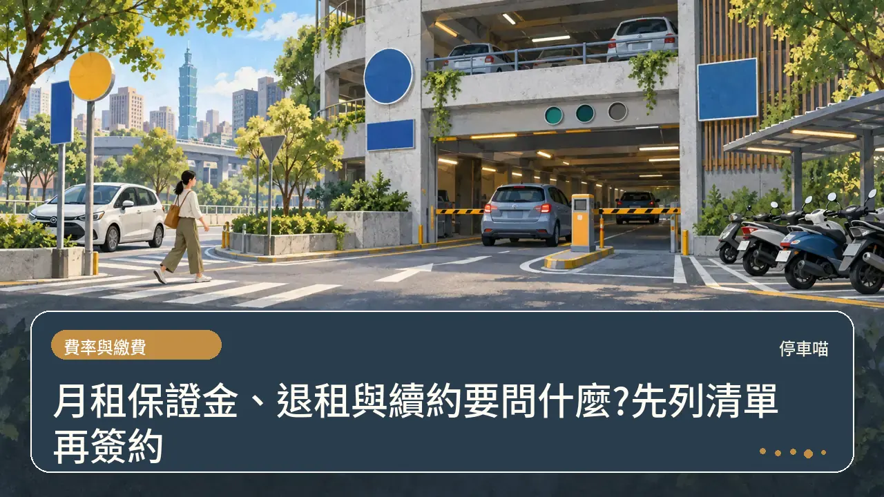月租保證金、退租與續約要問什麼?先列清單再簽約主題插畫