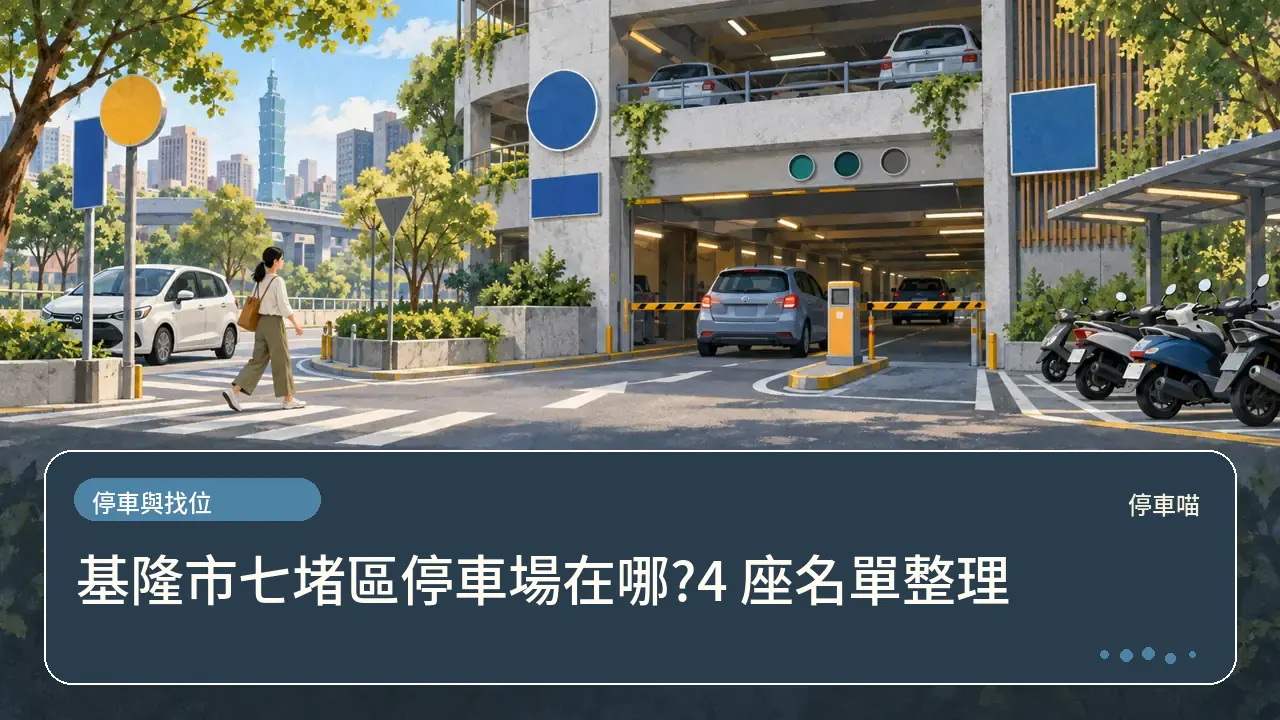 基隆市七堵區停車場在哪?4 座名單整理主題插畫