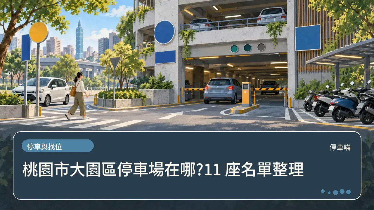 桃園市大園區停車場在哪?11 座名單整理主題插畫