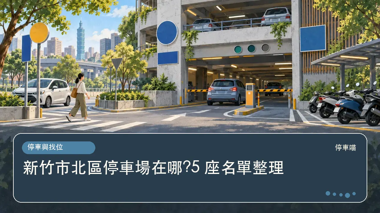 新竹市北區停車場在哪?5 座名單整理主題插畫