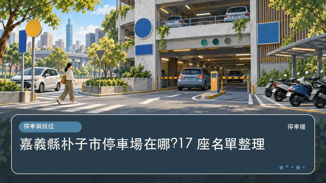 嘉義縣朴子市停車場在哪?17 座名單整理主題插畫